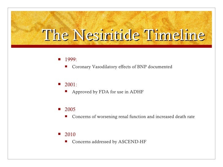 Nesiritide in Acute Decompensated Heart Failure Nesiritide in Acute Decompensated Heart Failure