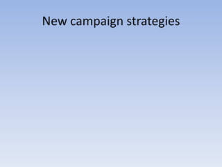 New campaign strategies<br />