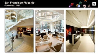 San Francisco Flagship
Opened Q1, 2013
17
 