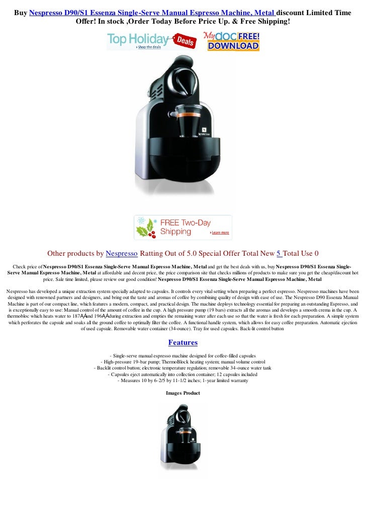 Nespresso D90 S1 Essenza SingleServe Manual Espresso Machine, Metal.pdf