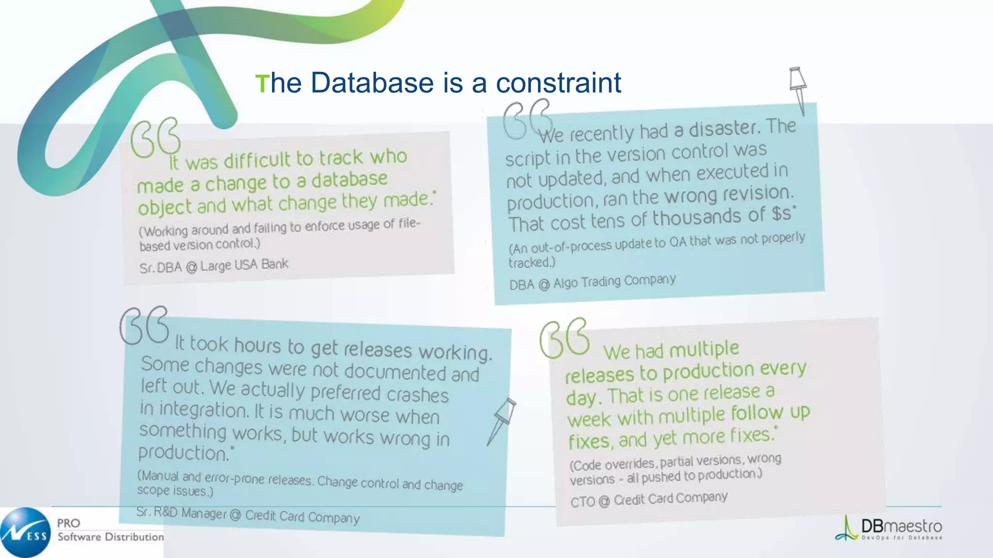 The Database is a constraint
 
