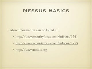 Nessus Basics