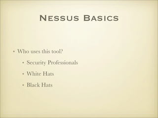 Nessus Basics