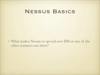 Nessus Basics