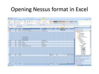 Opening Nessus format in Excel
 