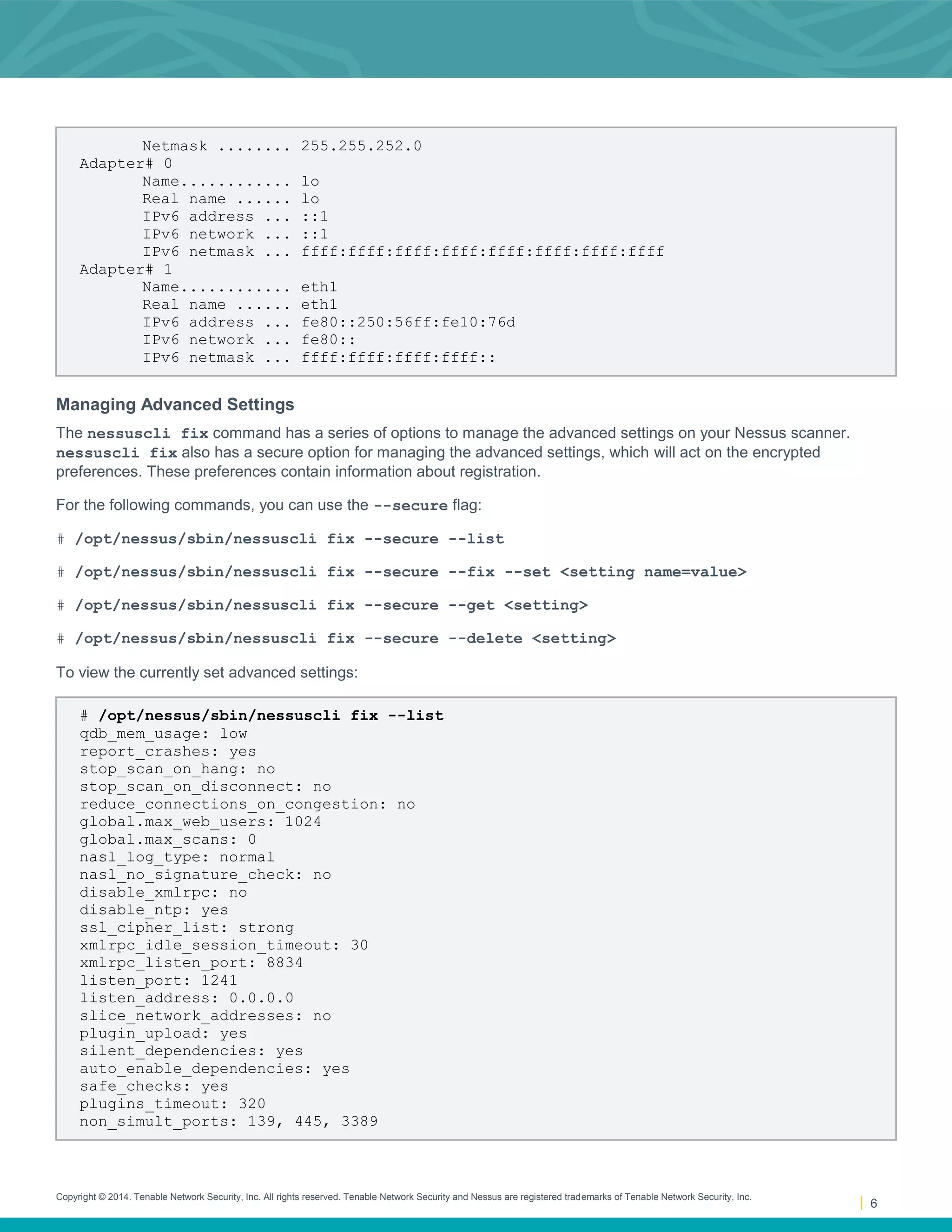 Nessus v6 command_line_reference | PDF | Operating Systems | Computer ...