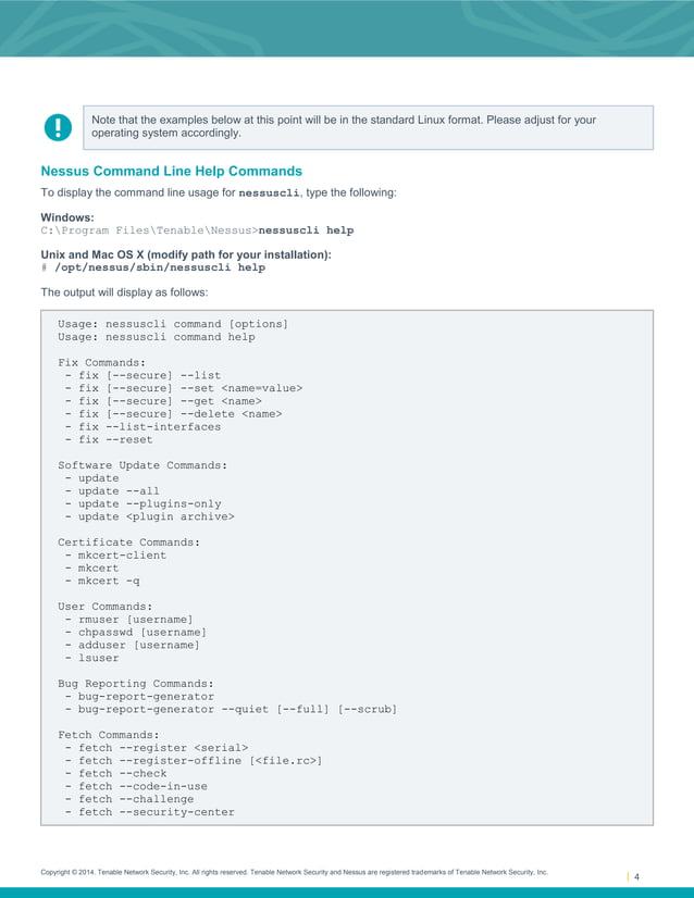 Nessus v6 command line reference pdf