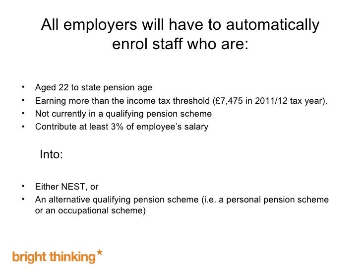 Pension autoenrolment & NEST