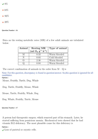Question Number : 16 Question Id : 4941031314 Question Type : MCQ Option Shuffling : Yes Display Question Number : Yes
Single Line Question Option : No Option Orientation : Vertical
Correct Marks : 3 Wrong Marks : 1ng
Note: For this question, discrepancy is found in question/answer. So,this question is ignored for all
candidates.
Options :Op
Question Number : 17 Question Id : 4941031315 Question Type : MCQ Option Shuffling : Yes Display Question Number : Yes
Single Line Question Option : No Option Orientation : Vertical
Correct Marks : 3 Wrong Marks : 1ng
Options :Op
 