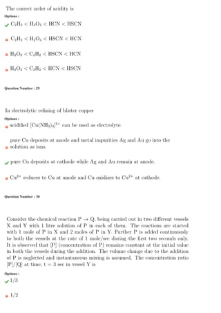 Options :Op
Question Number : 29 Question Id : 4941031327 Question Type : MCQ Option Shuffling : Yes Display Question Number : Yes
Single Line Question Option : No Option Orientation : Vertical
Correct Marks : 3 Wrong Marks : 1ng
Options :Op
Question Number : 30 Question Id : 4941031328 Question Type : MCQ Option Shuffling : Yes Display Question Number : Yes
Single Line Question Option : No Option Orientation : Vertical
Correct Marks : 3 Wrong Marks : 1ng
Options :Op
 