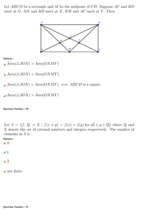 Options :Op
Question Number : 50 Question Id : 4941031348 Question Type : MCQ Option Shuffling : Yes Display Question Number : Yes
Single Line Question Option : No Option Orientation : Vertical
Correct Marks : 3 Wrong Marks : 1ng
Options :Op
Sub-Section Number: 2
Sub-Section Id: 494103207
Question Shuffling Allowed : Yes
Question Number : 51 Question Id : 4941031349 Question Type : MSQ Option Shuffling : Yes Display Question Number : Yes
Single Line Question Option : No Option Orientation : Vertical
Correct Marks : 4 Wrong Marks : 0ng
 
