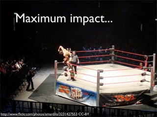 Maximum impact...




http://www.ﬂickr.com/photos/amardilo/3231427553 CC-BY
 