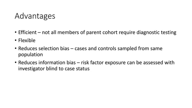 Nested case control study | PPTX | Healthcare Industry | Industries