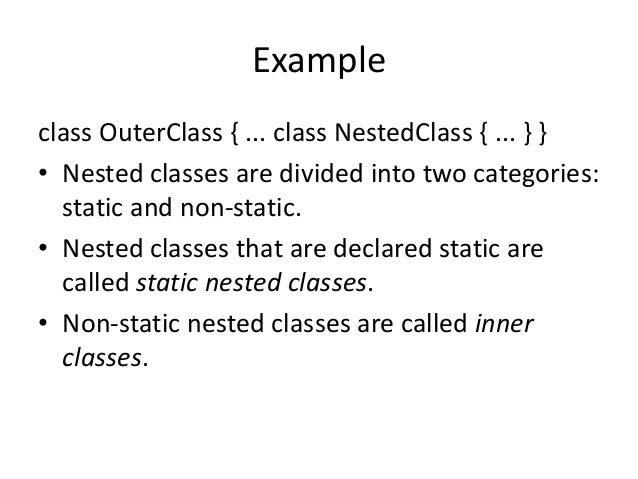 Nested class