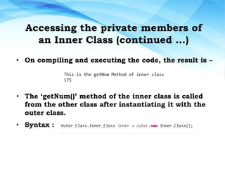 Nested classes in java | PPTX