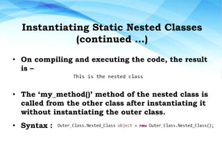 Nested classes in java | PPT