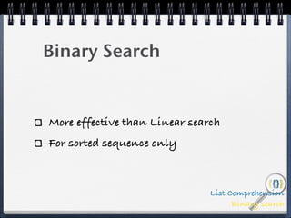 Nested List Comprehension and Binary Search | PDF
