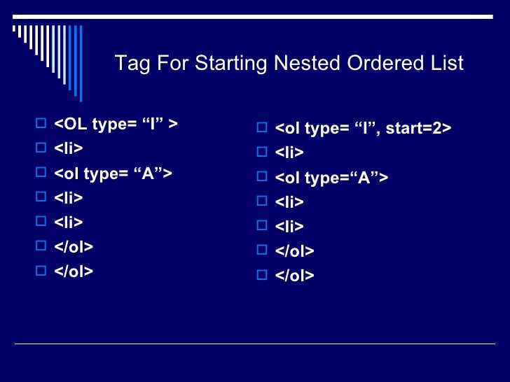 Nested lists