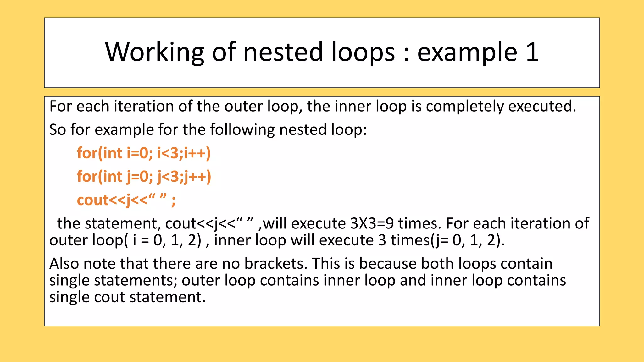 Nested loops | PPTX