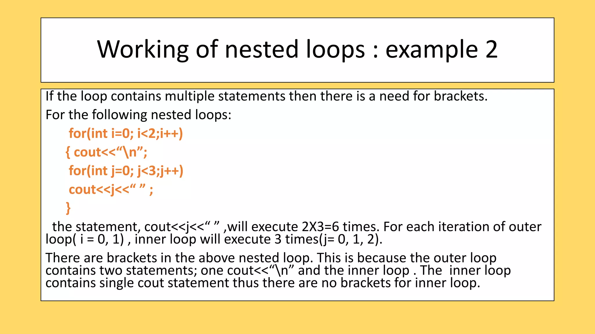 Nested loops | PPT