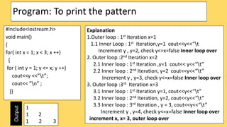 Nested loops | PPTX