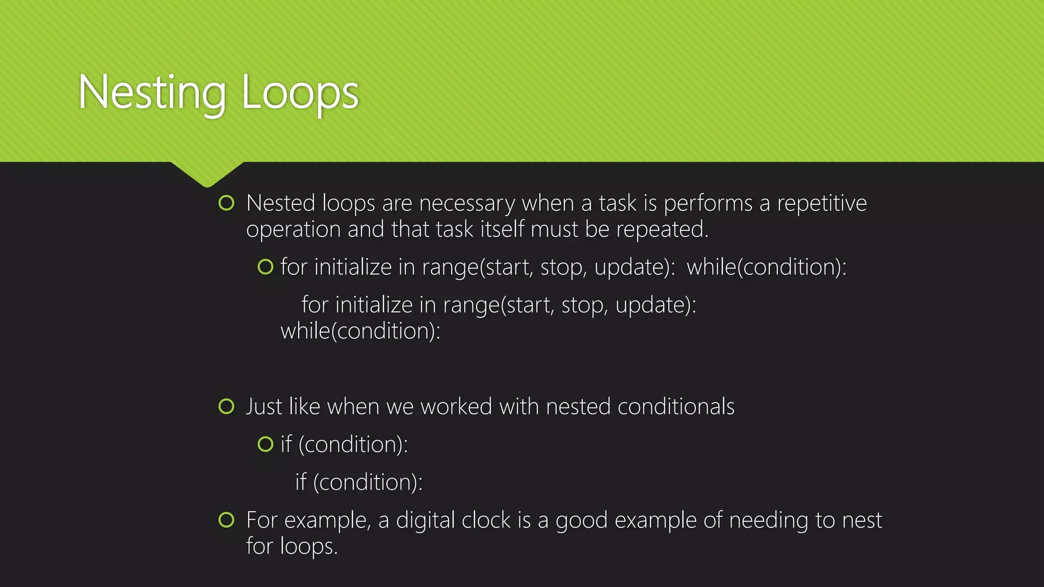 Nested Loops | PPT