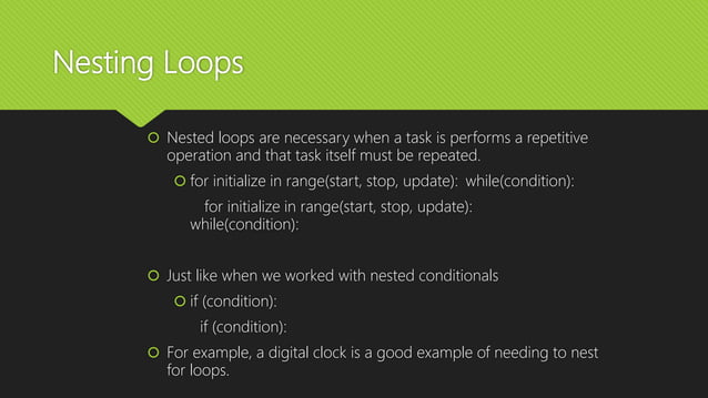Nested Loops | PPT