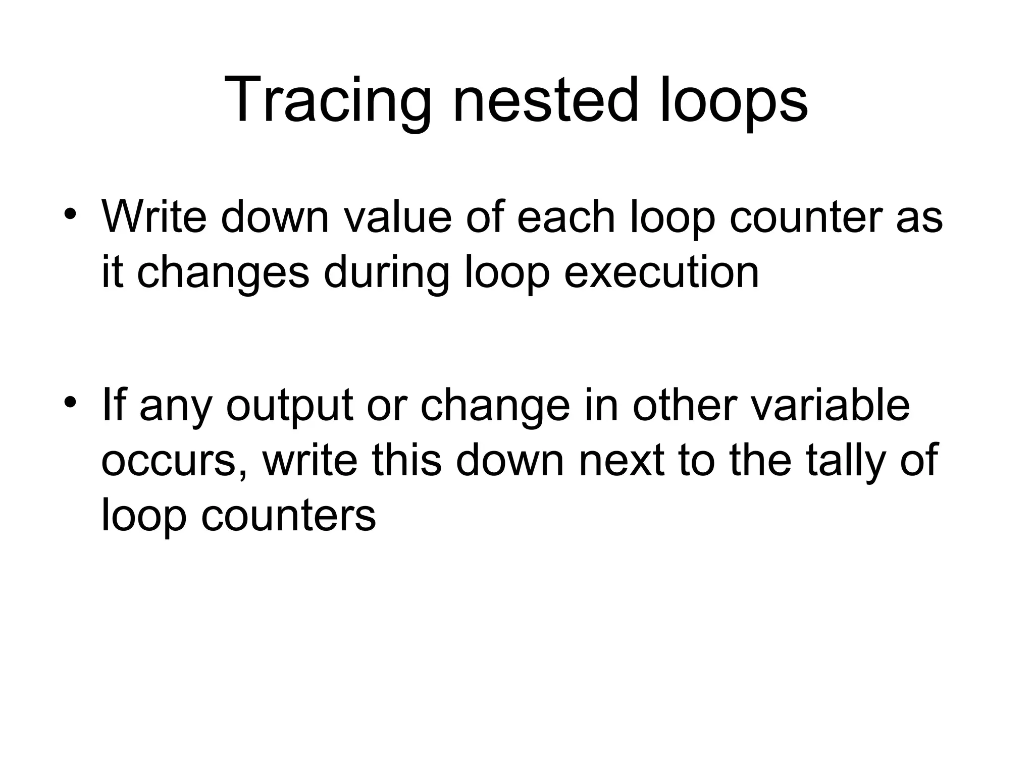 Nested loops | PPT