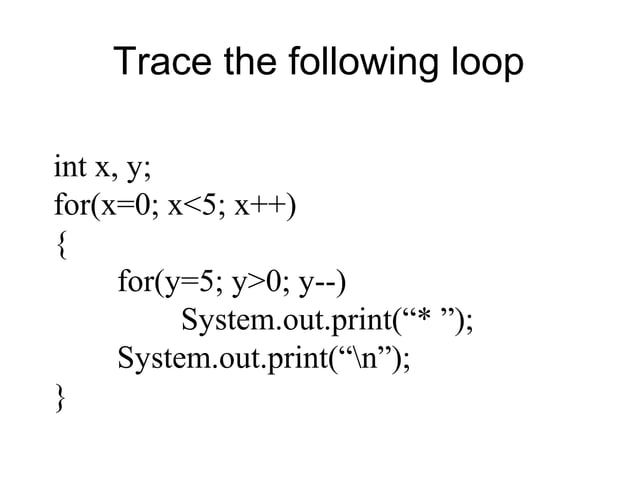 Nested loops | PPT