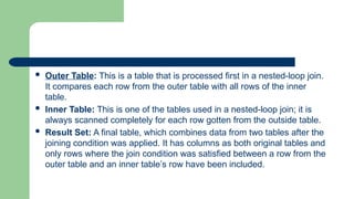 In-Depth Analysis of Join Algorithms in Data Warehousing: Nested Loop ...