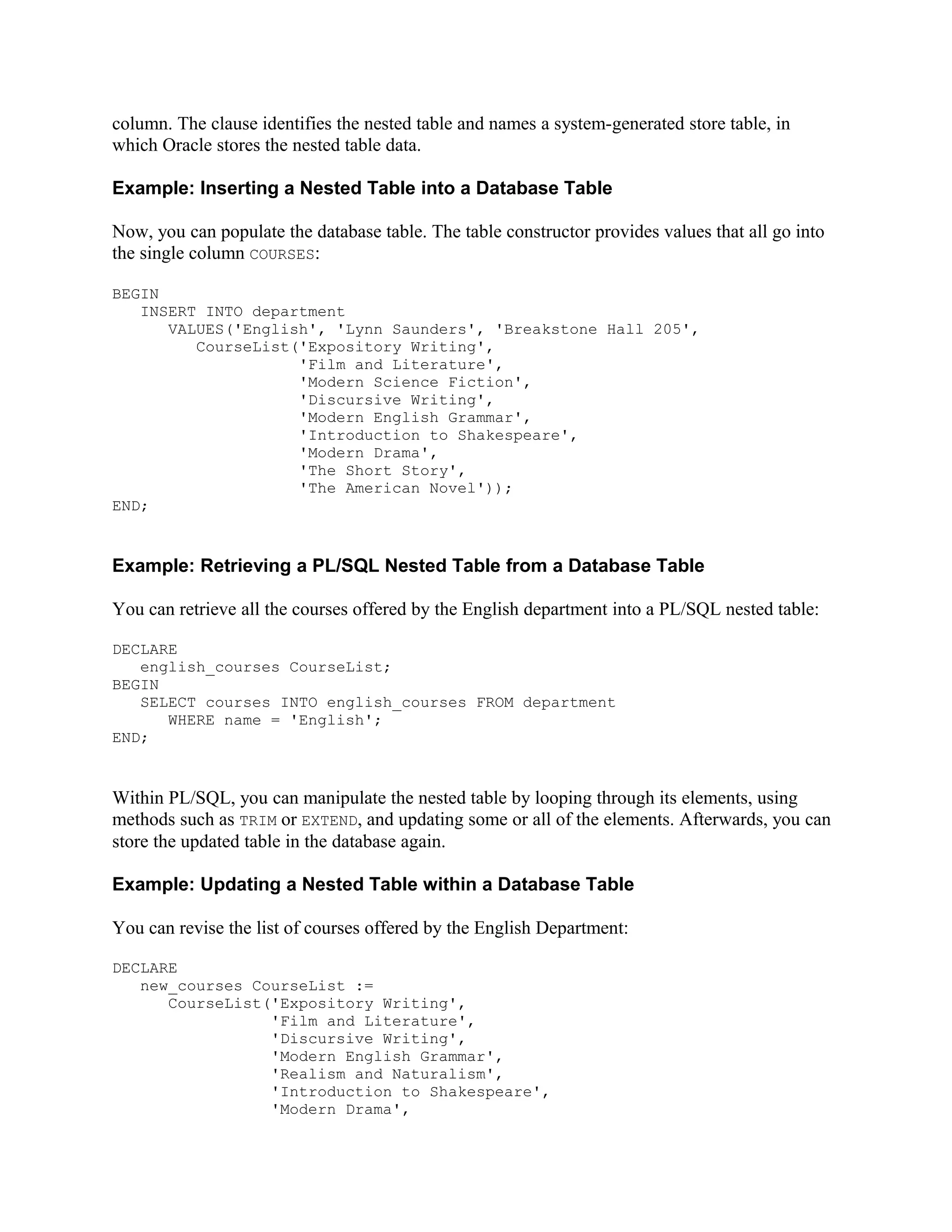 Nested table example | PDF