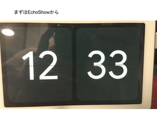 まずはEchoShowから
 