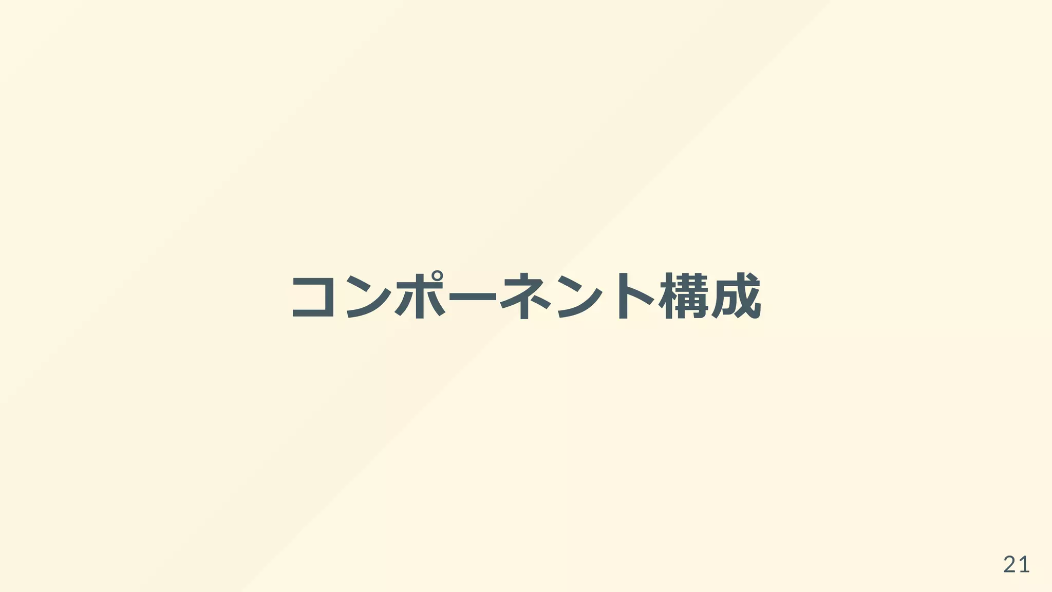 コンポーネント構成
21
 