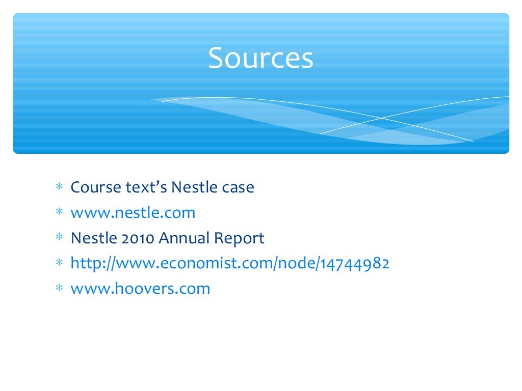 Nestlé Case Study
