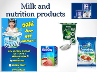 Milk andMilk and
nutrition productsnutrition products
 