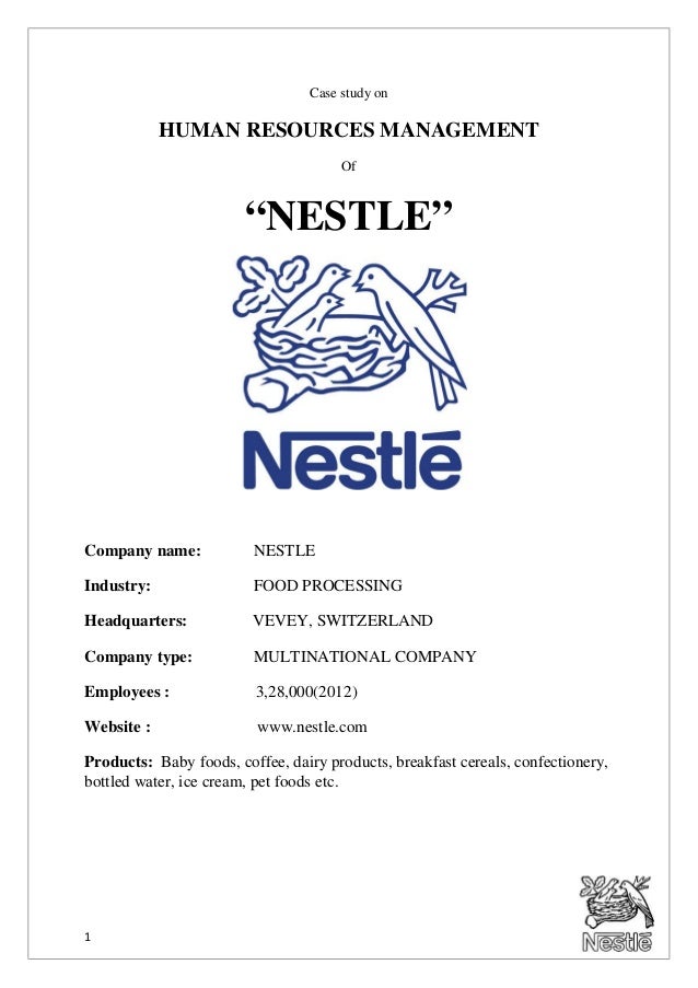 nestle refrigerated foods case study