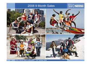 Nestle 2008 Q3 earnings results
