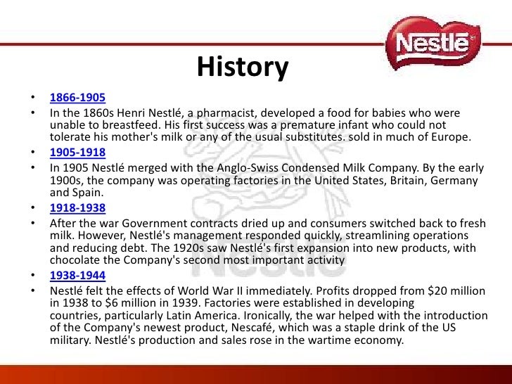 history of nestlé Nestlé pakistan today is the leading food & beverages company in pakistan with key focus on nutrition, health and wellness and reaching the remotest of locations. history of nestlé Nestlé pakistan today is the leading food & beverages company in pakistan with key focus on nutrition, health and wellness and reaching the remotest of locations.