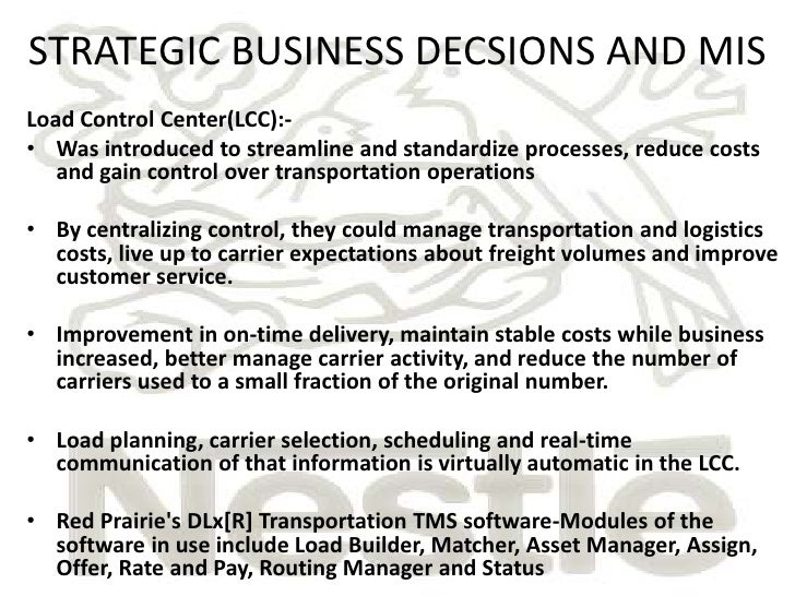 management information system of nestle company