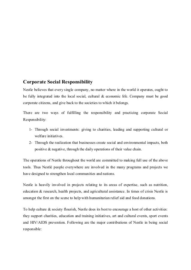 Certain responsibilities essay image