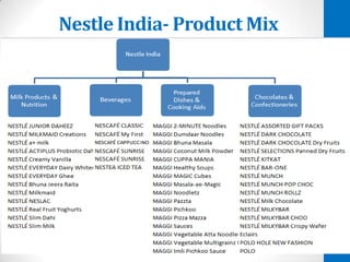 Nestle India- Product Mix

 