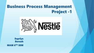 Business Process Management
Project -1
Supriya
Boruah
MAM 6TH SEM
 
