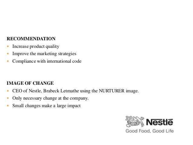 Nestle Case Study for Changing Nestle