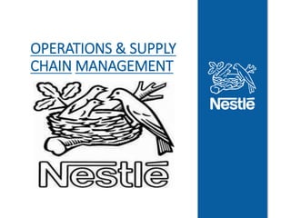 OPERATIONS & SUPPLY
CHAIN MANAGEMENT
 