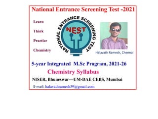 National Entrance Screening Test 2021 | PPT