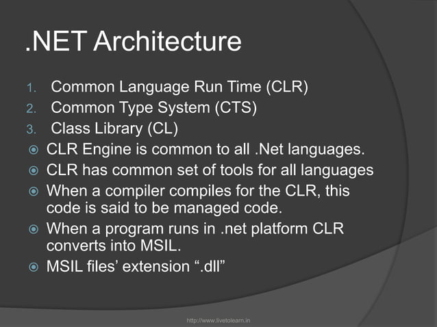 Introduction to .NET Programming | PPTX | Web Development | Internet