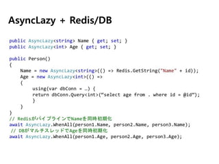 AsyncLazy + Redis/DB

 