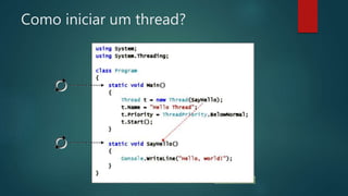 Como iniciar um thread?
 