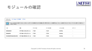 モジュールの確認
Copyright (c) 2019 Tomokazu Kizawa All rights reserved. 26
 