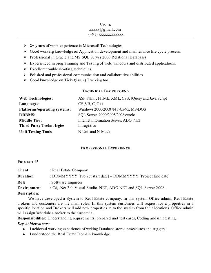 Experienced resume